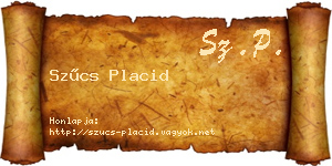 Szűcs Placid névjegykártya